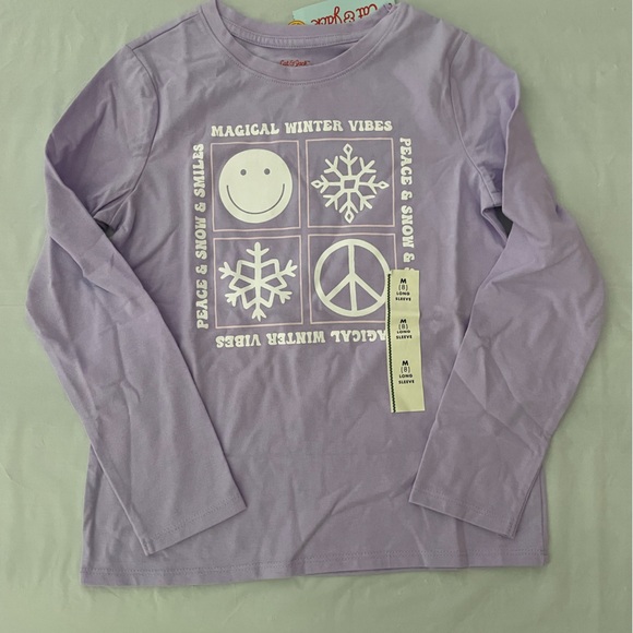 Cat & Jack Other - Cat & Jack girls winter vibes long sleeve shirt size M(8) NWT
